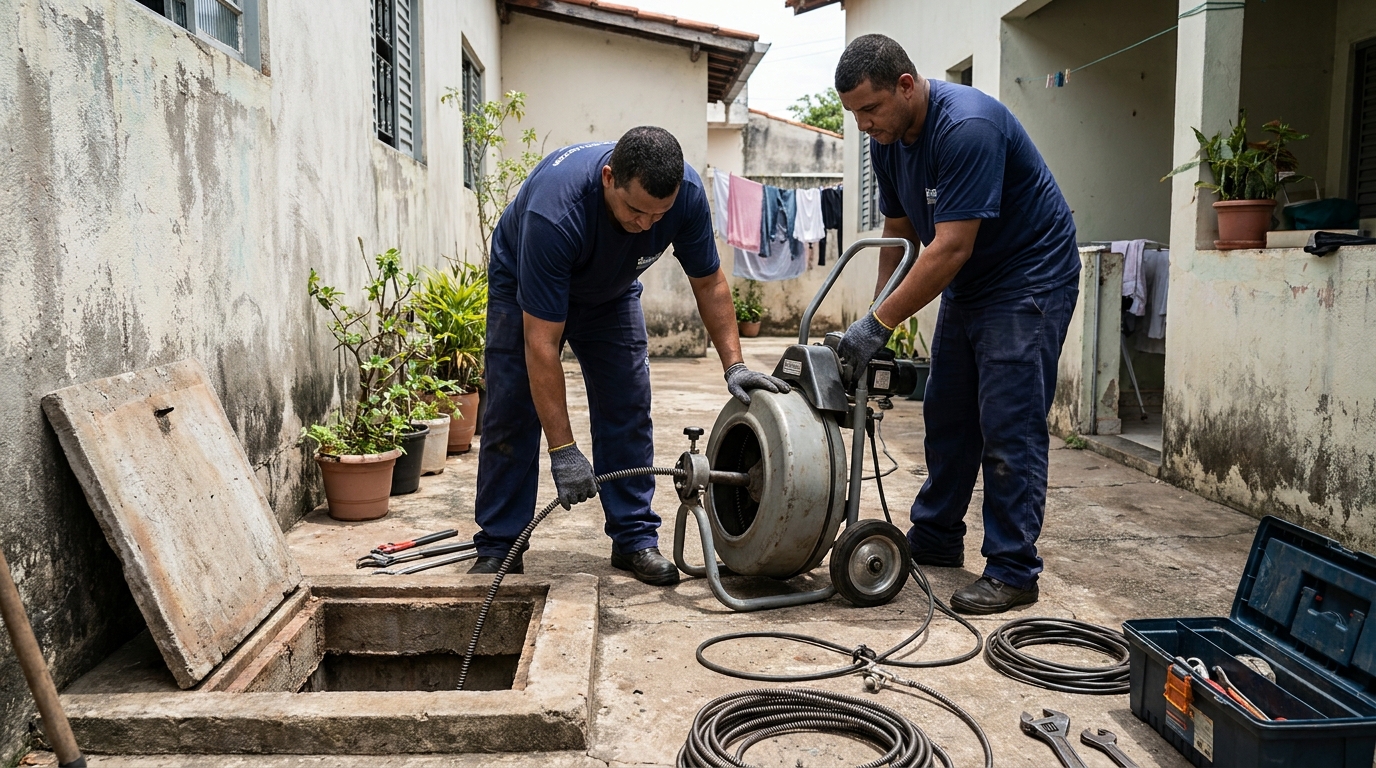 Desentupimento de Coluna Sanitária em Tatuapé‑SP